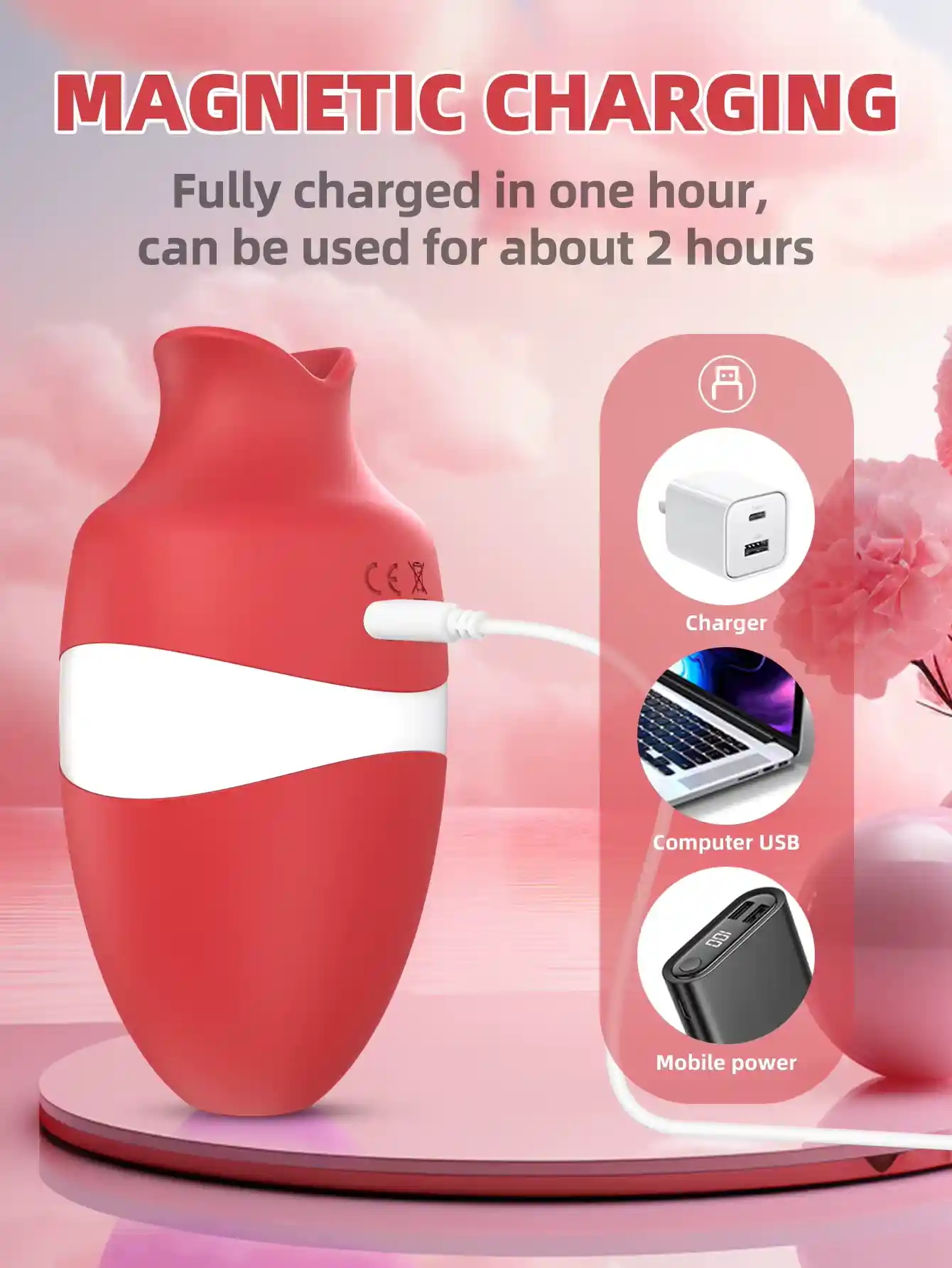 Vibrating Licking Sucking Clitoral Tongue Toy - Silicone, Vacuum Suction 20 vibrating tongue sex toy material